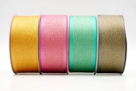 Metallic Glittery Grosgrain Edge Ribbon - Metallic Glittery Grosgrain Edge Ribbon